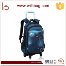 Popular Simple Design Wheeled Trolley Backpack School Trolley Bag